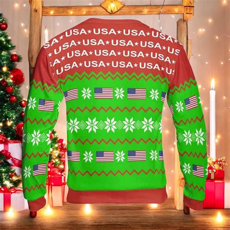 Trump Ugly Christmas Sweater, Patriotic Boxing Champion Holiday Apparel ...