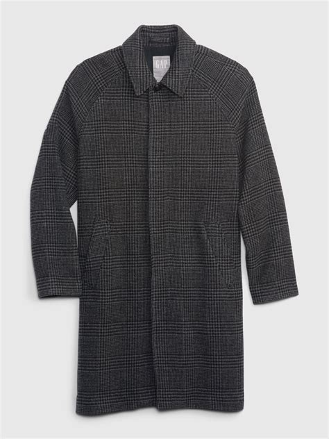 Recycled Plaid Raglan Wool Car Coat | Gap