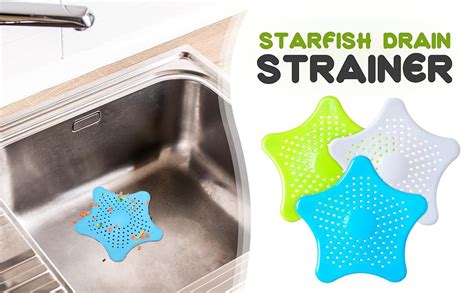 GILMEAT Plastic Silicone Star Shaped Sink Filter Bathroom Hair Catcher ...