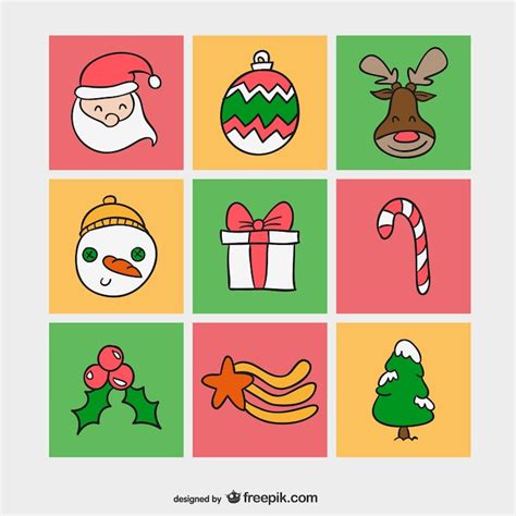 Kerstmis pictogrammen-vectors - Download gratis hoogwaardige vectors ...