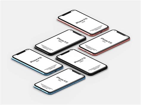 Free iPhone XR Isometric Mockup (PSD)