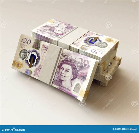 Pound Cash Note Pile editorial stock photo. Illustration of shot ...