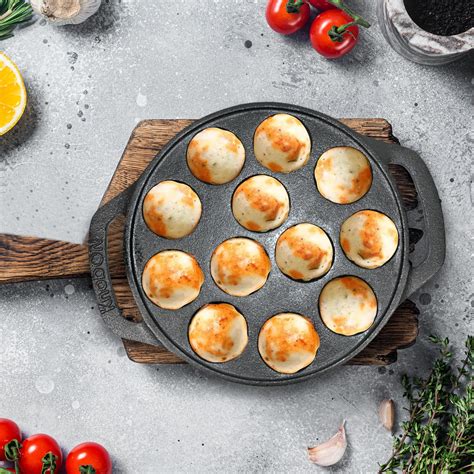 KNOBON Pre-Seasoned Cast Iron Paniyaram Pan | Appe Pan I Appam Maker ...