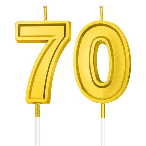70th Birthday Candles For Cake 70th Birthday Decorations For Men ...