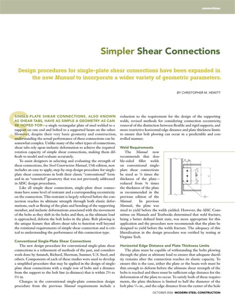 Image result for Shear Connection Design Example