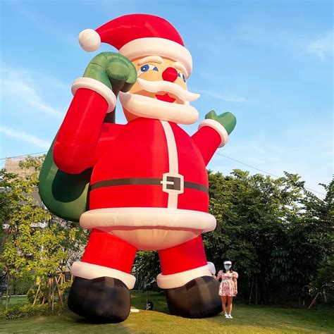 Amazon.com: Inflatable Santa Claus 26FT Giant with UL Blower for ...