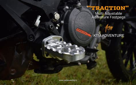 "TRACTION" Adjustable Adventure Footpegs – CARBON RACING