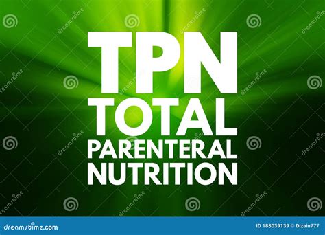 TPN - Total Parenteral Nutrition Acronym, Medical Concept Background Stock Illustration ...