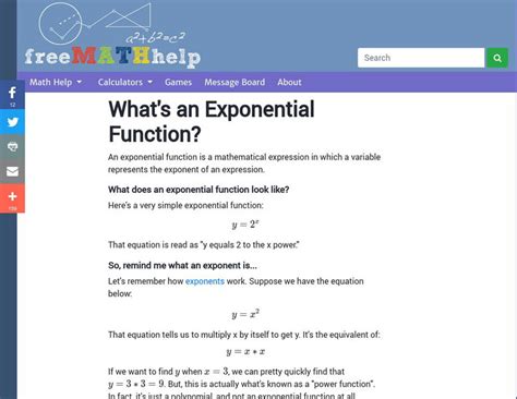 Exponential Function Grade 10 的图像结果