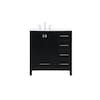 Elegant Decor First Impressions 32-in Black Undermount Single Sink ...
