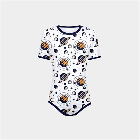 ABDL Navy and Gold Planets Snap-crotch Bodysuit - Etsy