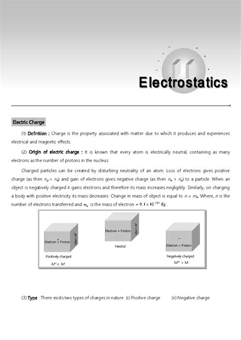 Selfstudys com file - current electricity - Electrostatics 1 Electric ...