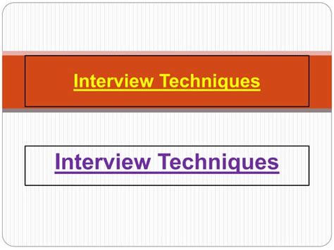Image result for Interview Techniques
