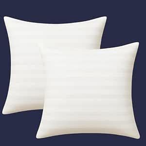 Buy 9villa Durable Microfiber Cushion in Satin Stripe Fabric with ...