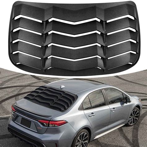 Rear Window Louver for Toyota Corolla 2019 2020 2021 ABS Matte Black Rain Sun Shade Windshield ...