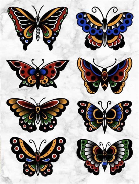 American Traditional Moth Tattoo