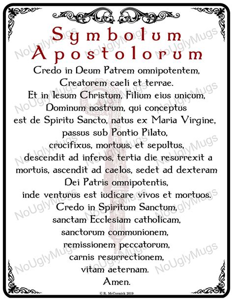 Digital Download: Symbolum Apostolorum -- Apostles Creed Latin - Etsy