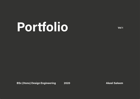 Design Engineering Portfolio 2020 :: Behance