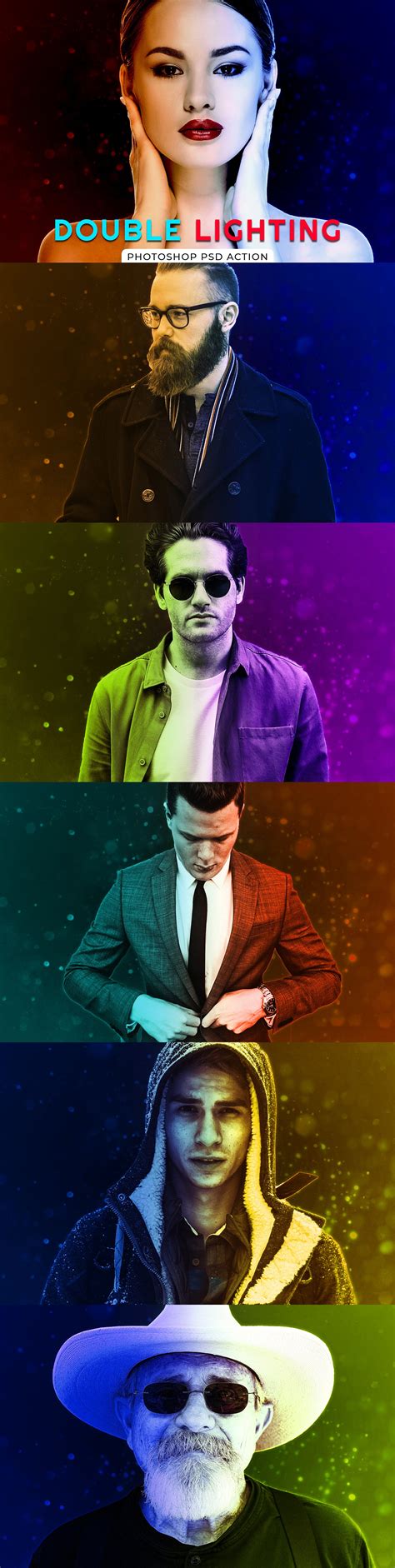 Double Lighting Photoshop PSD Action – MasterBundles