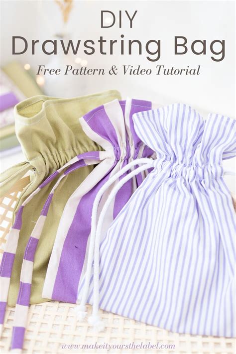 Image result for Drawstring Bag Sewing Pattern