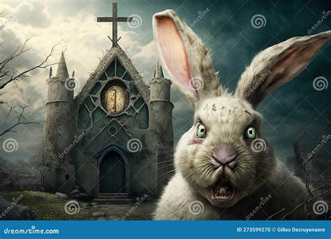 Creepy Easter Bunny Stock Illustration | CartoonDealer.com #87607927