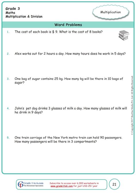 Image result for Class Three Math Word Problems Page No. 17