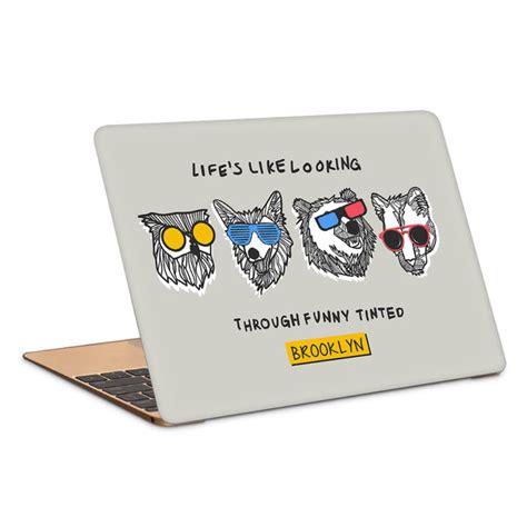 Cool Bear Wolf Dog Owl PopArt Laptop Skin – PosterGully