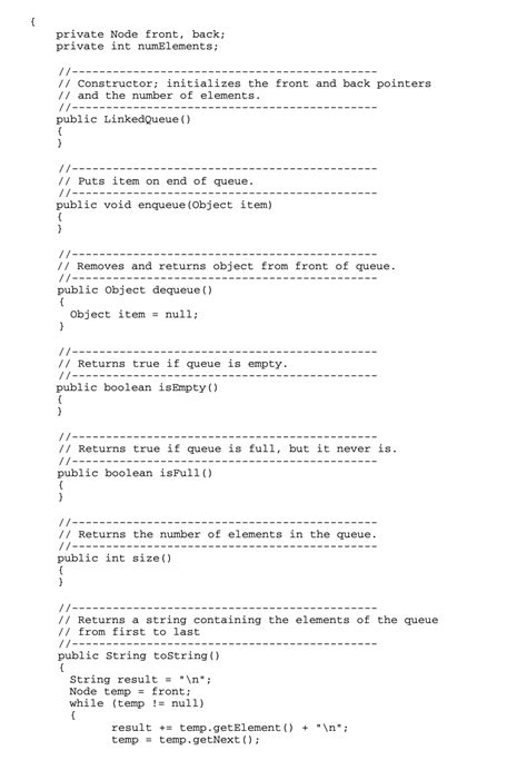 Image result for Queue Linked List Java