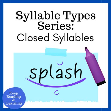 Syllable Types Series: Closed Syllables - Keep Reading & Learning