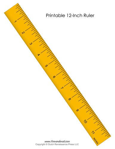 Printable 12-Inch Ruler - Tim's Printables