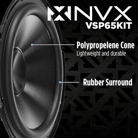 NVX® VSP65KIT 6.5" Premium Car Speakers, 750W Max, 250W RMS, 2