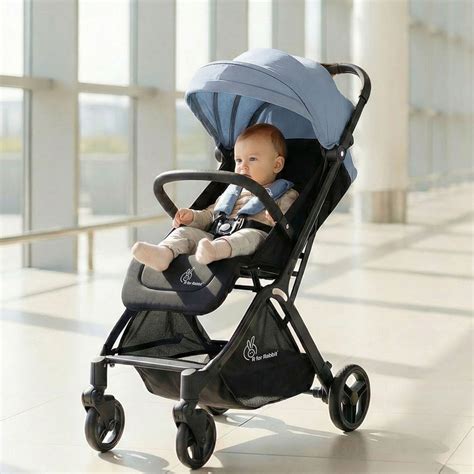 Street Smart Ace Blue Black Auto Fold Kids Stroller - R for Rabbit