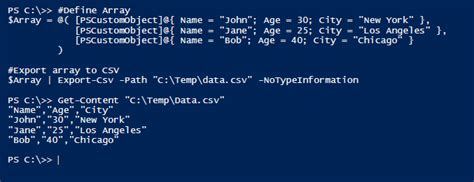How to Export an Output to a CSV File From PowerShell 的图像结果