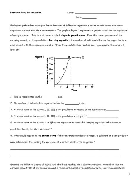 Predator-Prey Relationships Worksheet | PDF | Predation | Reindeer - Worksheets Library
