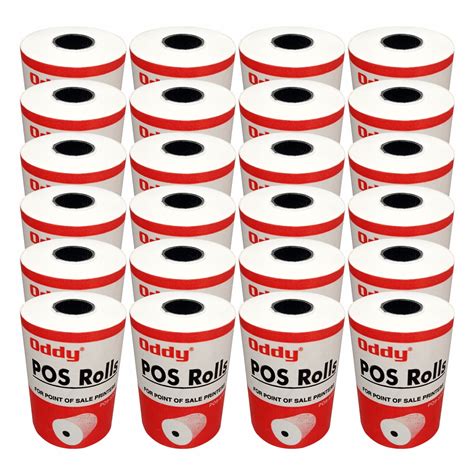 Oddy Thermal POS Roll - 57 mm (Width) X 25 Meter (Length) (Pack of 24 ...