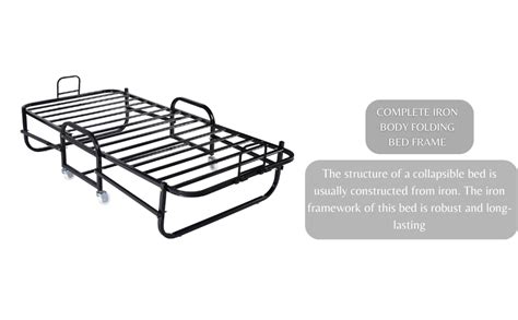 AMANI Hotel Rollaway Bed Foam and Wrought Iron Metal Folding Single Bed ...