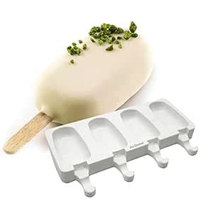 Buy JoyGlobal Silicone 4 Cavity Ice Cream Popsicle Cakesicle Mold ...