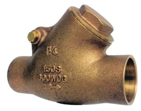 Milwaukee Valve 2" Solder Bronze Swing Y Check Valve 1509Y 2 | Zoro