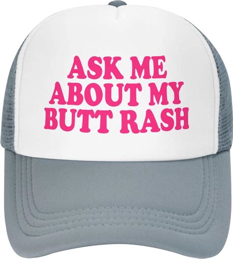 Hot Pink-Ask Me About My Butt Rash-Trucker Hat Funny Hats Men Women ...