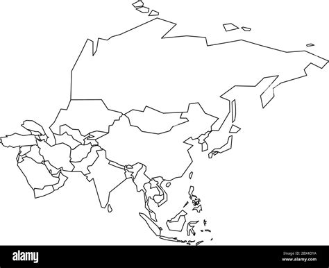 Asia Political Map Outline 的图像结果