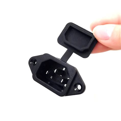 3 Pin Male Panel Mount C13 Plug Socket Adapter 250V DC/AC 20A Power ...