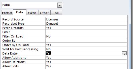 Image result for Access Form for Data Entry