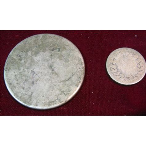 1361. Large Silver Dollar Size and Dime Size Silver Foreign Coins too ...