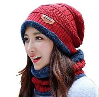 Buy Alexvyan Unisex Wool, Acrylic Cap (Combined Cap_Light Brown__1_Red ...
