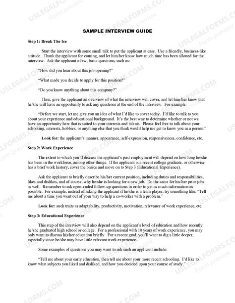 Image result for Interview Guide Sample