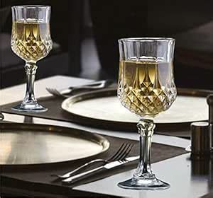 Buy Lawei Classic Red Wine Glasses Set Crystal Cut Design with Shining ...