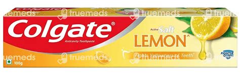 Colgate Active Salt Lemon Toothpaste 100 Gm - Uses, Side Effects ...