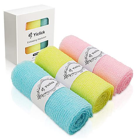 Yiclick Exfoliating Washcloth Towel [3 Pack], Japanese Exfoliating Bath ...