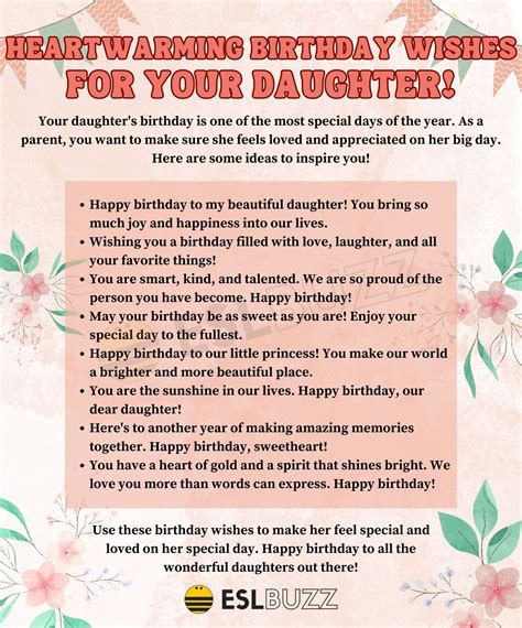 Heartwarming Birthday Wishes for Daughter to Make Her Feel Special ...