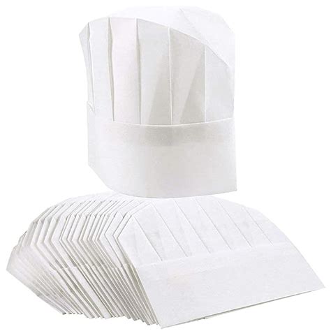 Chef Hats ? 24-Pack Disposable White Paper Chef Toques, Chef Supplies ...